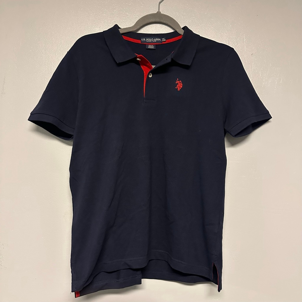 U.S. Polo Assn. Navy and Red Polo Shirt Boys XL